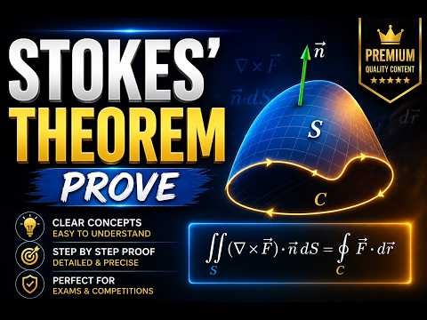 Stokes' Theorem Proof Explained Step by Step | Complete Derivation & Intuition | Vector Calculus