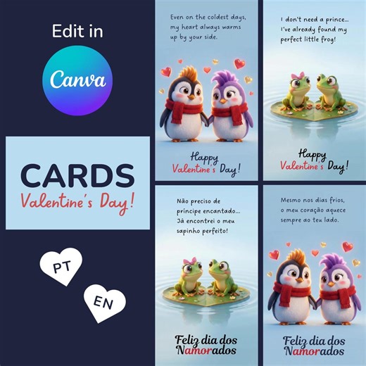 Valentine’s Day Animated Cards | Editable Canva Video Cards | MP4 for Whatsapp & Social Media | Instant Download - Etsy