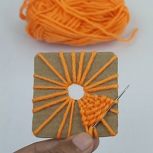 Super Easy Flower Craft Ideas with Woolen Thread | Dian Embroidery