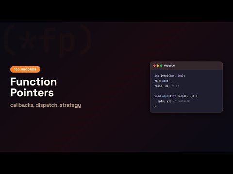 C in 100 Seconds: Function Pointers — Callbacks and Dispatch | Episode 27