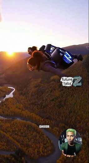 Flying Without Wings or Parachutes?! 🤯 #futuretech #automobile #innovation
