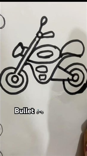 How to draw bullet/bike step by step process #shortsviral #shorts #art #drawdaily