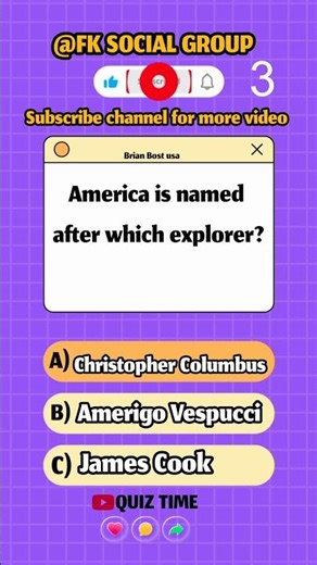 Who Is America Named After? 🤯 (99% Get This Wrong!) Only Smart People Know This 🇺🇸🧠 #quiz