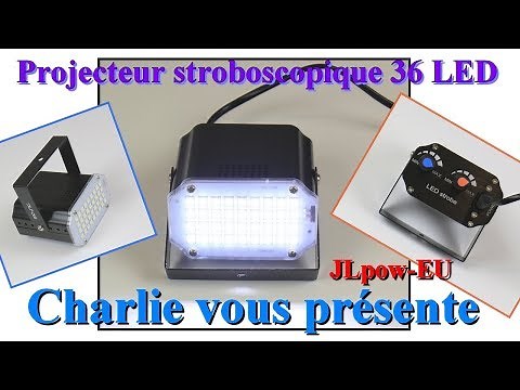 Projecteur stroboscopique 36 LED effet DJ et boutons de réglages JLpow EU