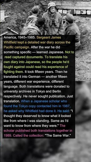 Soldier Spent 40 Years Translating His War Diary Into Every Language of Every Enemy He Faced |