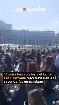 “Contra los recortes y el lucro”: Fech convoca manifestación de secundarios en Santiago