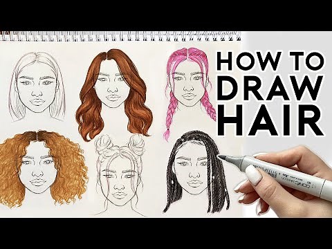 HOW TO DRAW HAIRSTYLES | Sketching & Coloring Tutorial