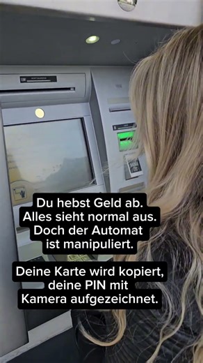 Betrüger manipulieren Geldautomaten mit sogenannten Skimming-Geräten. Die Kartendaten werden...