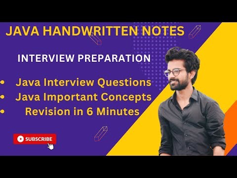 Java Handwritten Notes | Interview Preparation | Important Java Concepts