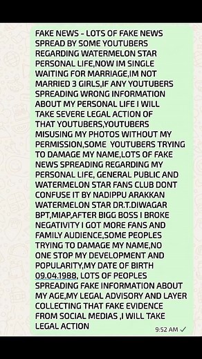 32K views · 65 reactions | FAKE NEWS - RED ALERT TO WATERMELON STAR FANS CLUB,BIGG BOSS STAR IS WATERMELON STAR, | Diwagar Bpt | Facebook