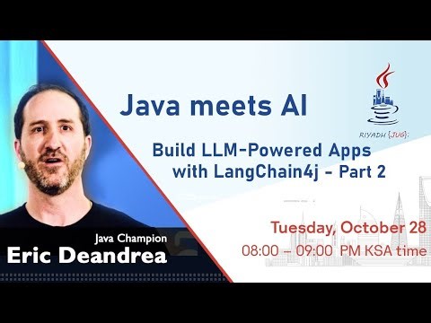 Java meets AI Part 2: Build LLM-Powered Apps with LangChain4j - By Eric Deandrea