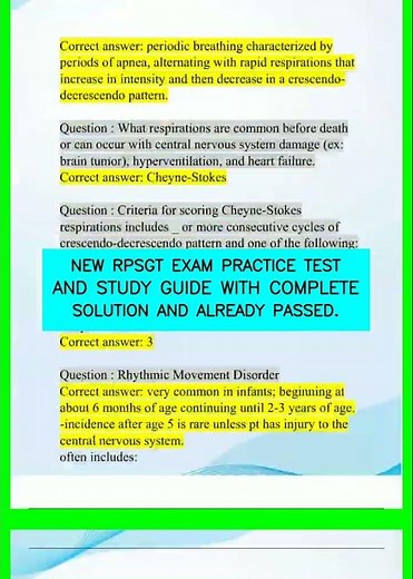 NEW RPSGT EXAM PRACTICE TEST AND STUDY GUIDE WITH COMPLETE SOLUTION AND ALREADY PASSED video