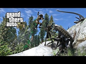 GTA 5 - ALIENS VS PREDATOR (GTA 5 PC MODS)