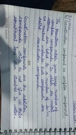 coordination compounds ##BSc 4th sem##imp