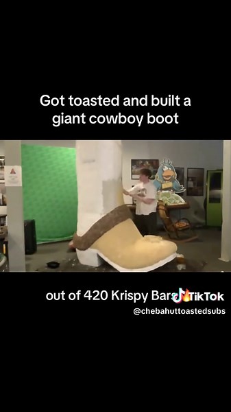 Cheyenne is open. The boot is krispy. All is good. To celebrate the new shop, we built a cowboy boot out of 420 Krispy Bar. Because honestly, we’d do anything for you, Cheyenne. ❤️