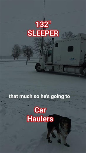 big sleeper Semi TRUCK #snow #ice #bigsleeper #carhauler #semi #autoshow #car