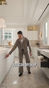 Check out this wide walkway that lets you glide between open drawers like it’s no big deal! Who’s ready to move through their kitchen in style? #kitchendesign #cabinets #kitcheninspo | Thekitchenguy