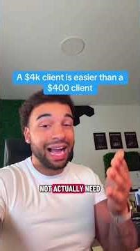 Getting a $4k client is a lot easier than getting a $1k client…#aiwriting #copywriting