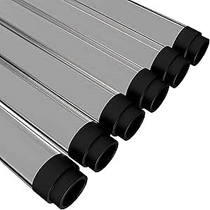 KASTLITE T8 LED/Fluorescent Light Tube Guard with End Caps - 46-3/8" Lamp Diffuser Covers & Safety Sleeves, Smoke/Grey Colored Protective Plastic Bulb Covering & Overhead Lighting Accessory, Pack/24