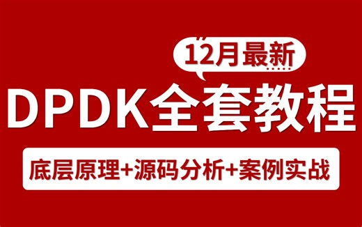 【完整版200集】目前B站最完整的DPDK高频重点教程合集，包含（理论 企业主流技术 项目实战）这还没人看，我不更了！
