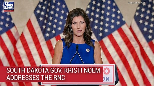 “Our party respects individuals based on who they are. We don’t divide people based on their beliefs or their roots.” South Dakota Gov. Kristi Noem said in her address to the RNC on Wednesday that the Republican Party respects “everyone equally under the Constitution” and that President Trump has worked to lift people of all backgrounds out of poverty. | Fox News