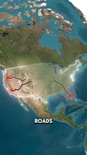 114K views · 704 reactions | There Longest Roads in the USA? ️  #geography #America #map #road #usa | LifeMap Insights | Facebook