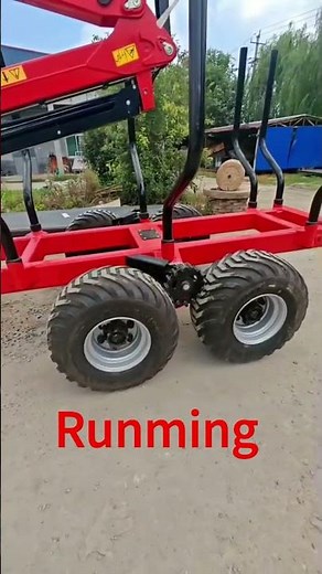 Forestry forwarder log timber trailer with hydraulic drive wheels#forestryforwarder#forestrytrailer