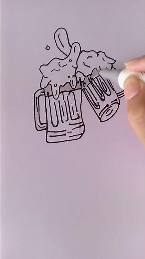 How to draw beer easy