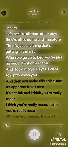 Lily Allen - Not Fair (Lyrics Video)