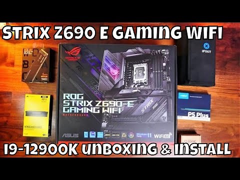 Asus ROG Strix Z690 E Gaming WiFi unboxing, installation and tests with Intel i9-12900K