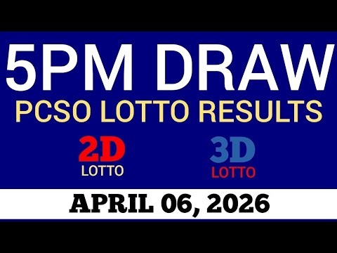 Lotto Result Today 5pm Draw April 6, 2026 Swertres Ez2 PCSO Live Result