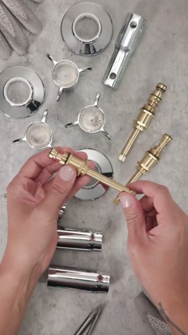 DANCO Tub and Shower 3-Handle Remodeling Trim Kit for Sayco, Chrome (39620)