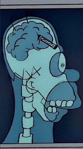 Crayon lodged in Homers brain - Classic Simpsons clip