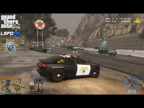 GTA V - LSPDFR 0.4.9🚔 - SAHP/CHP - Highway Patrol - Attempted Assassination - 4K