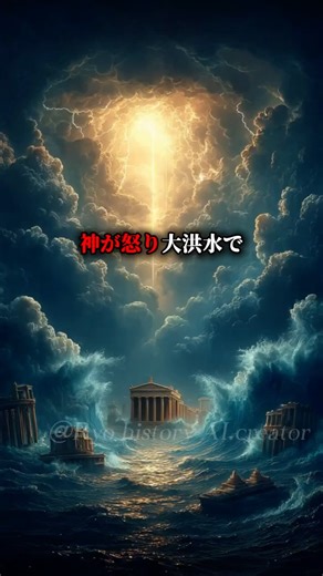 神が怒り世界を滅ぼした「ノアの方舟」の物語を知っていますか？#雑学 #歴史 #anime #aiart #history #shorts #神話