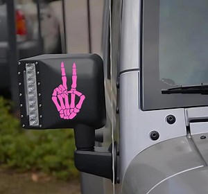 Skeleton Peace Sign Hand Decal: Side Mirror Wave Stickers for Cars, Trucks, Suvs - Etsy