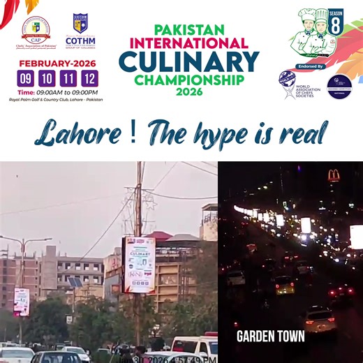 👨‍🍳 The Ultimate Culinary Battle is Back! 👩‍🍳 in collaboration with National Vocational and Technical Training Commission (NAVTTC). Calling all food enthusiasts, aspiring chefs, and industry professionals! The Pakistan International Culinary Championship 2026 Season 8 is officially here, and it’s going to be bigger and bolder than ever! 🇵🇰🔥. Join us for four days of intense competition, world-class flavors, and culinary excellence as top talents showcase their skills on an international s