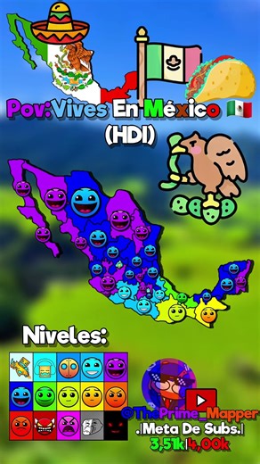Pov:Vives en México 🇲🇽 (HDI) #mapas #geography #méxico