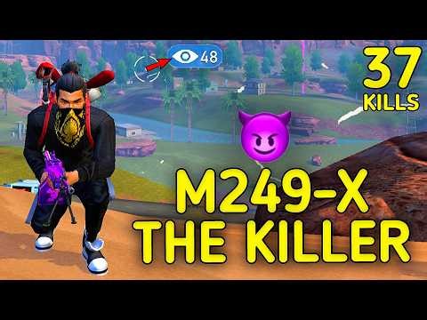 SOLO VS SQUAD || M249 X ULTIMATE FIREPOWER🔥 !!! ITZ TRULY UNSTOPPABLE😈 || 90% HEADSHOT INTEL I5