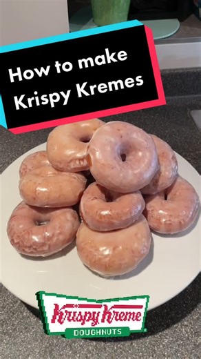 How to make Krispy Kreme Donuts 🍩 #KrispyKreme #original #glazed #donuts #tiktokkitchen #learnontiktok #homemade #delicious #baking