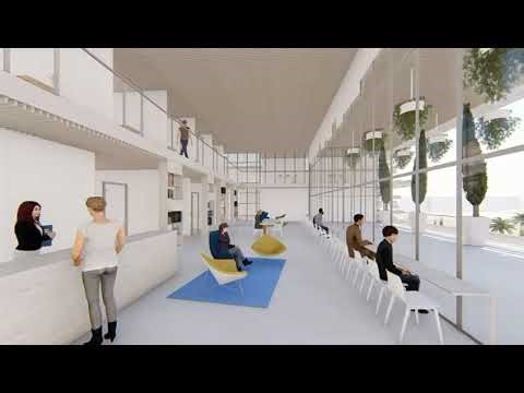 Proposition du cabinet Komiha architectes pour L’Ecole des Arts et Métiers Paritech de Zenata .