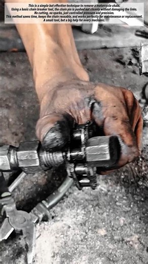 Simple Motorcycle Chain Removal Trick 🔧