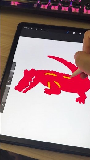 Combining the Red Bull and Crocs logos! #logos #logodesign #mashup #procreate #shorts