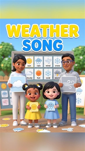 Sunny Rainy Cloudy Windy! ☀️🌧️ Weather Song | Baby Anushka