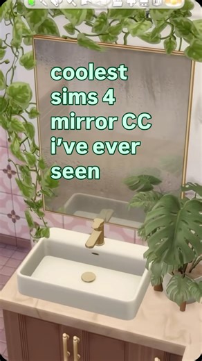 COOLEST mirror i’ve ever found in ts4 #sims4 #sims4cc #sims4mods #thesims #customcontent #ts4 #sims #aesthetic | Caviarsims
