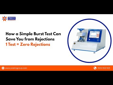 How a Simple Burst Test Can Save You from Costly Rejections | Presto BST | ASTM D774