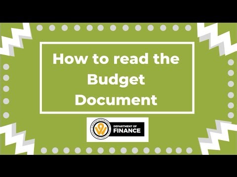How To Read Budget Document