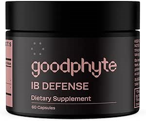Goodphyte | IB Defense Dietary Supplement | 60 Capsules | Naturally Occuring Enzymes That Regulate Digestion | Premium All Natural Relief from IBS, Constipation, Bloating, Gas, & Indigestion
