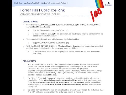 Shelly Cashman PowerPoint 365 | Module 1: End of Module Project 1