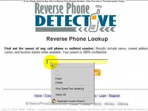 Phone Number Lookup Free